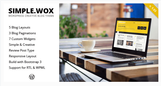 SimpleWox - WordPress Creative Blog Theme