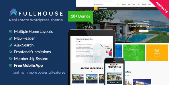 Full House - Real Estate Responsive WordPress Theme
