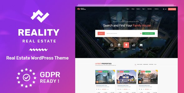 Reality Real Estate WordPress Theme