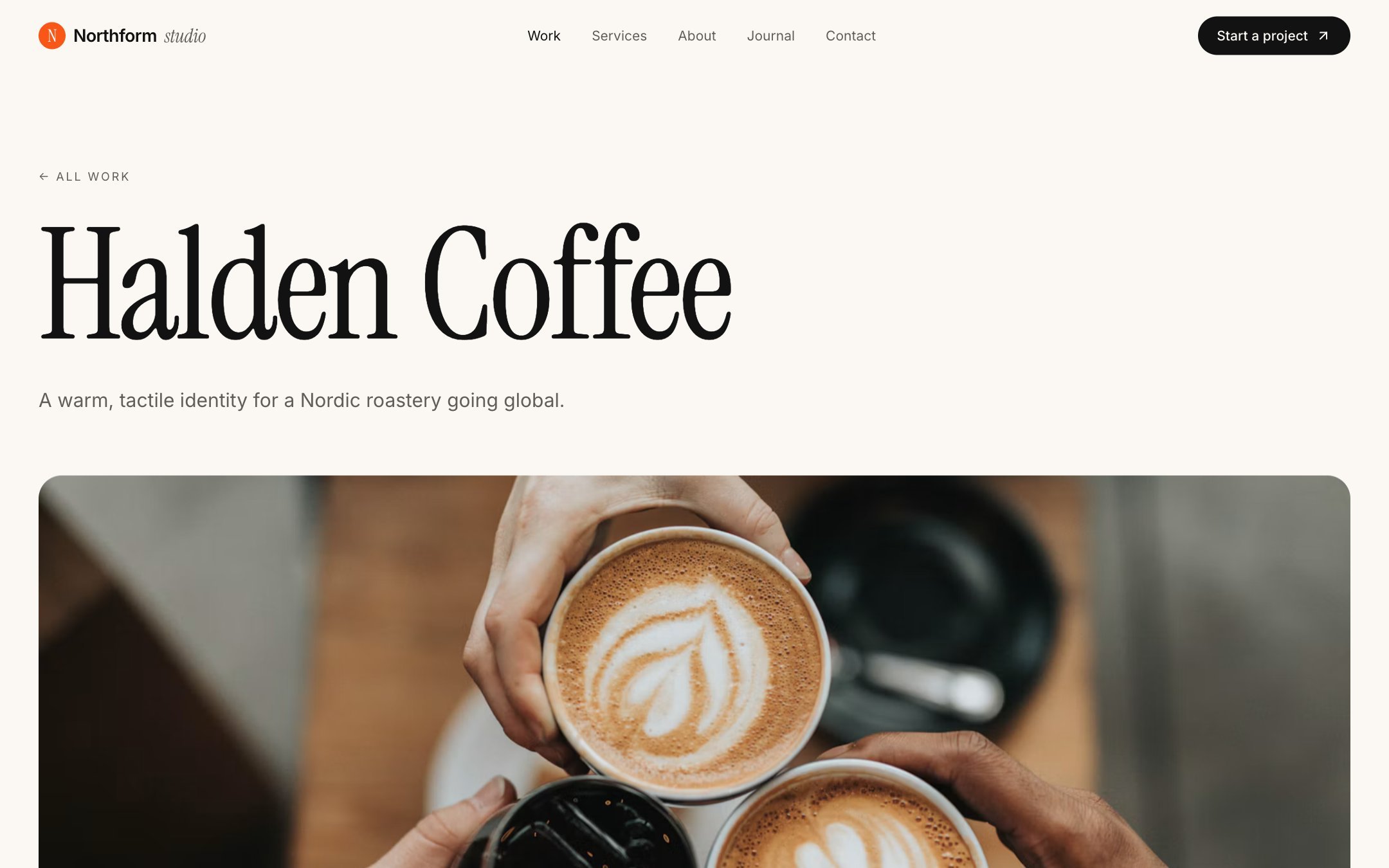Northform Studio: project case study page