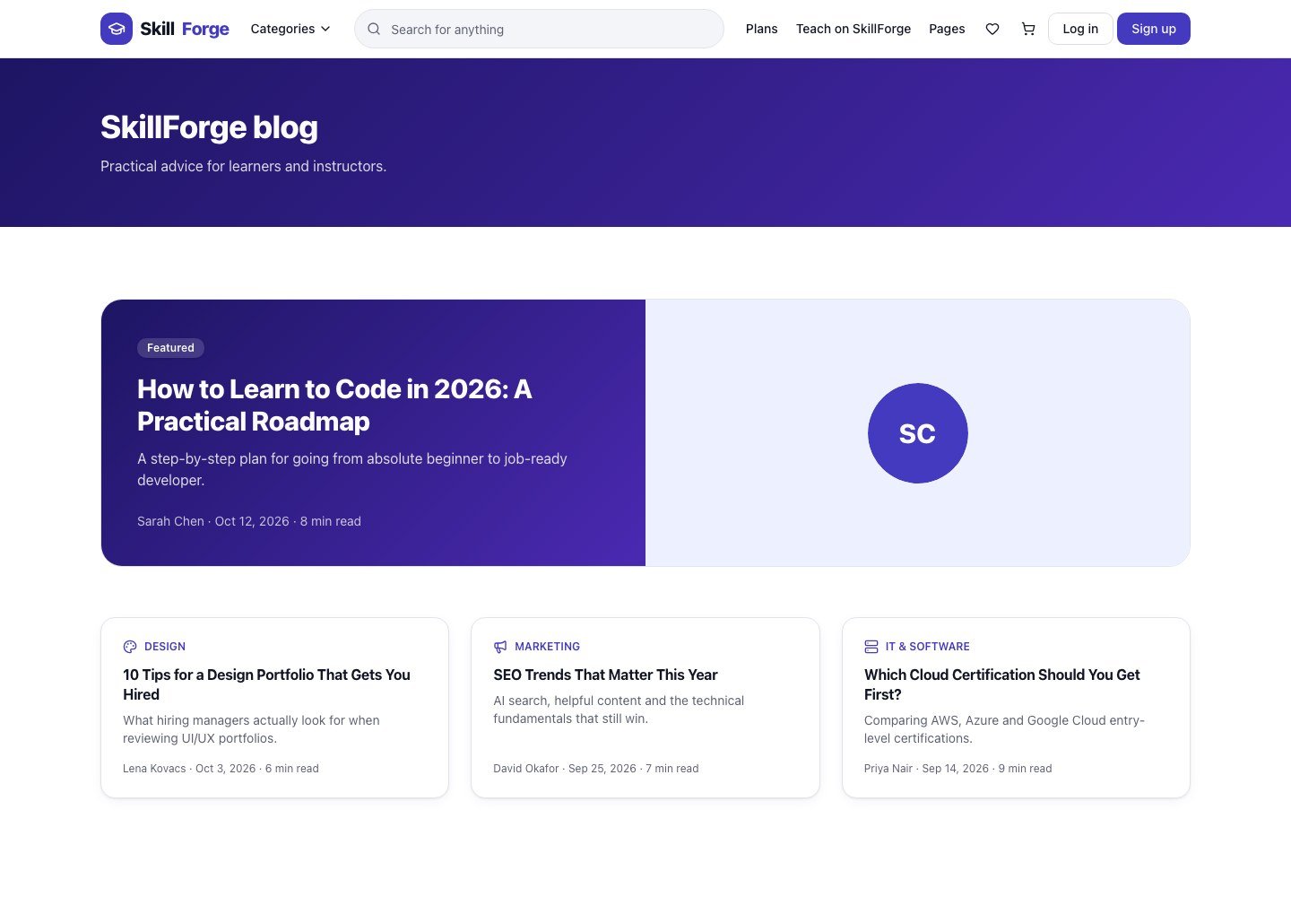 SkillForge: SkillForge blog