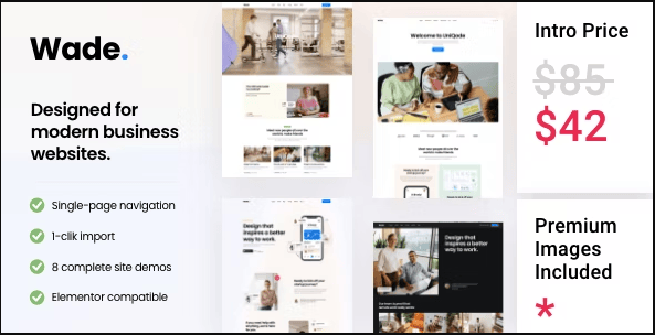 Wade - Business One Page Theme